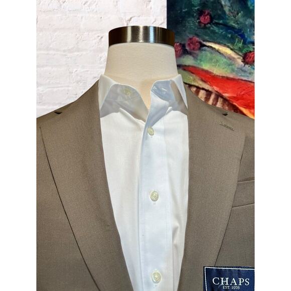 Chaps Ralph Lauren 38R Mens Brown Blazer Casual Sport Coat Suit Jacket - Picture 2 of 14